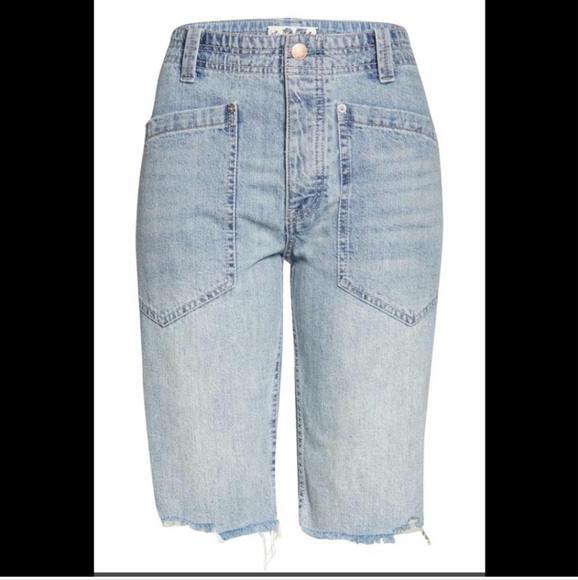 FREE PEOPLE Bermuda Denim Shorts - Picture 8 of 14